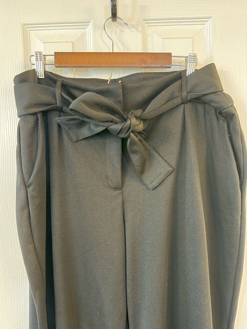 B2G1 FREE Liz Claiborne Black Wide Leg Tie Waist Dress Pants Plus Size 18 - Picture 3 of 11